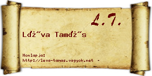 Léva Tamás névjegykártya