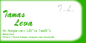 tamas leva business card